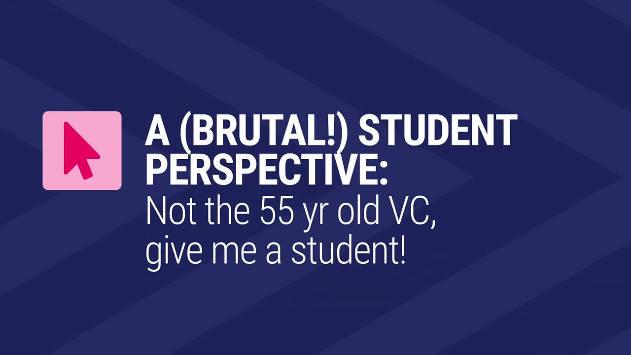 Card image for "10 - Not the 55 yr old VC, give me a student!"